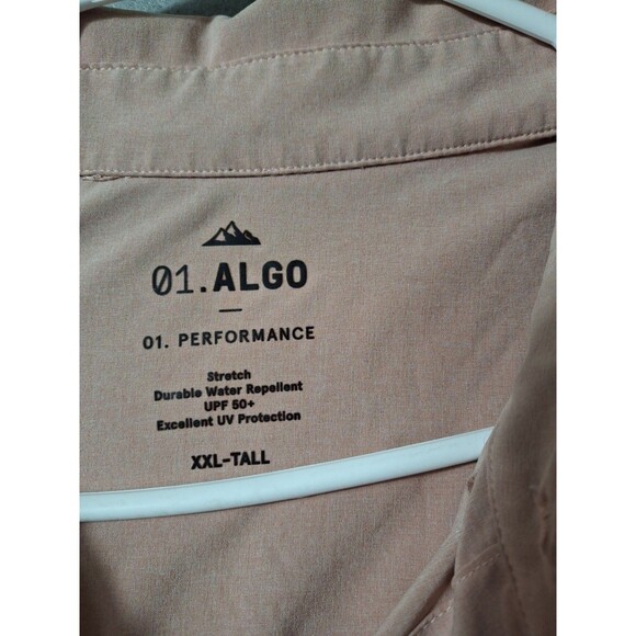 01 Algo Shirt Mens 2XL Performance Polo Golf SPF 50+ Quick Dry Water Repellant - Picture 5 of 11